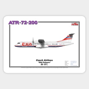 Avions de Transport Régional 72-200 - Czech Airlines "Old Colours" (Art Print) Sticker